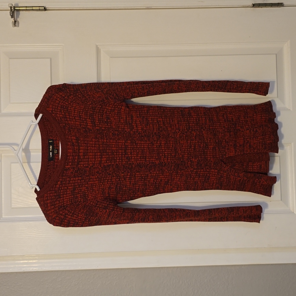 Love Tree Sweater Red - L